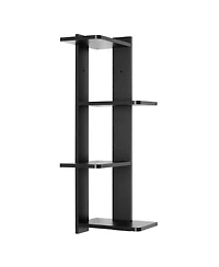 Danya B Alvar Corner 4-Tier Floating Ledge Column Wall Shelf - Black