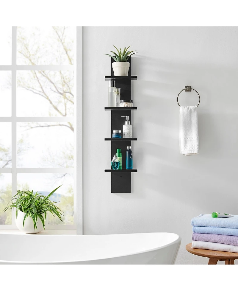 Danya B Arica Utility Column 4-Tier Spine Wall Shelves
