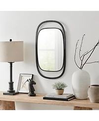 Danya B Sonya 29.6-inch Contemporary Rectangular Wall Mirror with Black Iron Frame