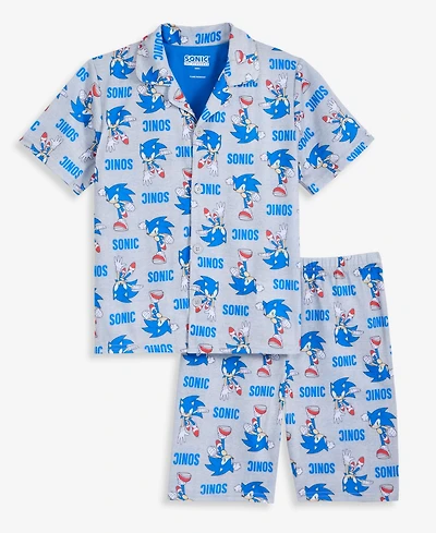 Sonic Boys' 4-10 the Hedgehog Pajamas, 2-Piece Set