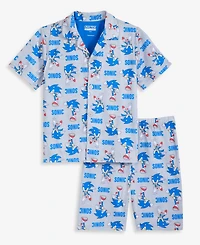 Sonic Boys' 4-10 the Hedgehog Pajamas, 2-Piece Set
