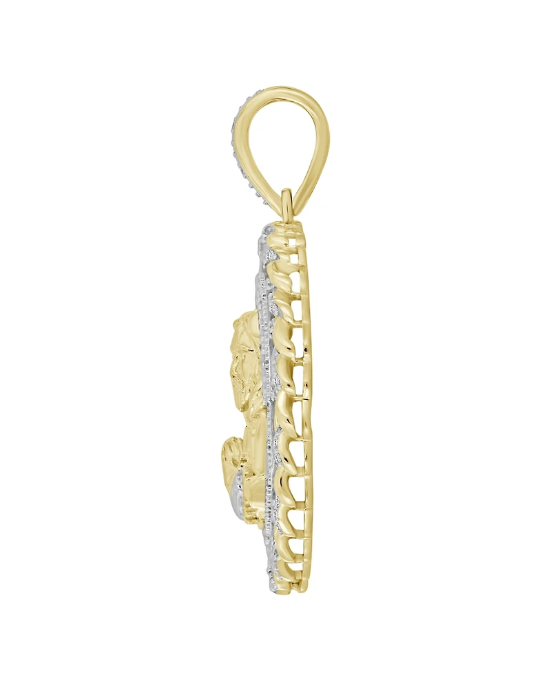 Macy's Men's Diamond Charm (1/6 ct. t.w.) in 10k Yellow Gold
