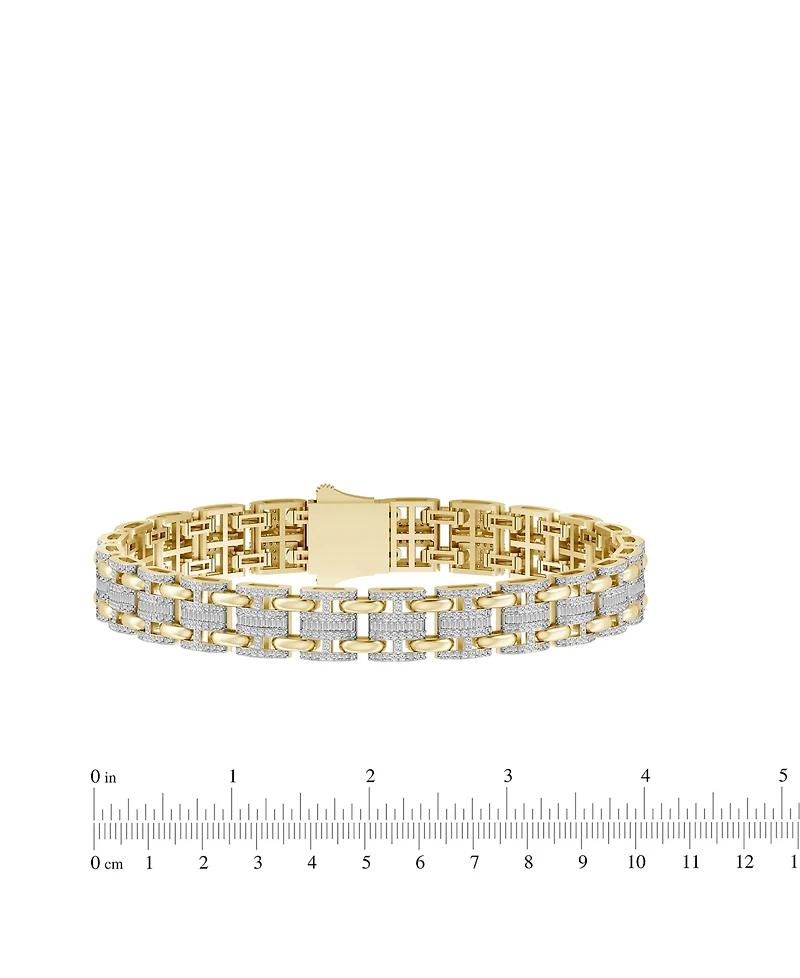 Macy's Men's Diamond Bracelet (2 ct. t.w.) in 10k Yellow Gold