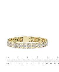 Macy's Men's Diamond Bracelet (2 ct. t.w.) in 10k Yellow Gold