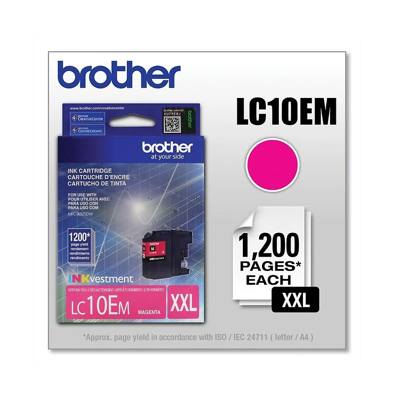 Brother LC10EM INKvestment 1,200 Page-Yield Super High-Yield Ink Cartridge