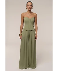 Jluxlabel Women's Clara Wide Leg Pleated Trousers