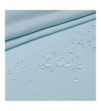 Awesome Home Slub Texture Shower Curtain with Snap-In Liner, and Sheer Window, 71"X74"