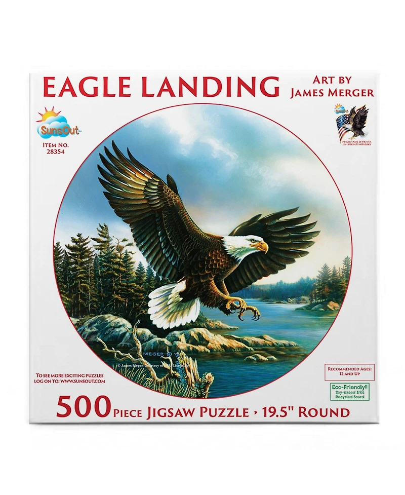 SunsOut Eagle Landing 500 piece Jigsaw Puzzle for Adults