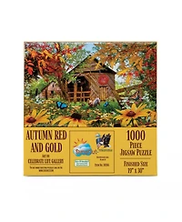 SunsOut Autumn Red and Gold 1000 piece Jigsaw Puzzle for Adults