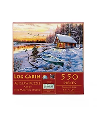 SunsOut Log Cabin 550 piece Jigsaw Puzzle for Adults