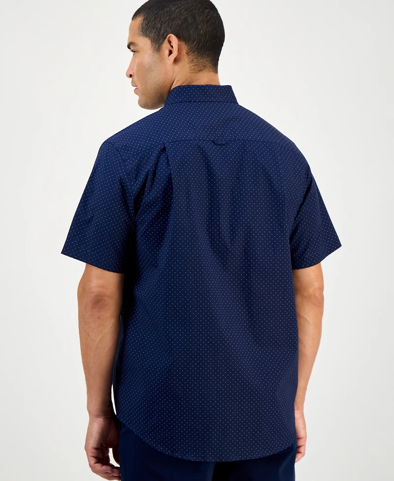 Club Room Men's Micro Dot Print Stretch Cotton Shirt, Created for Macy's
