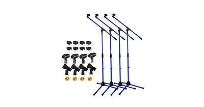 5 Core Tripod Mic Stand Heavy Duty Height Adjustable Floor Microphone Boom Arm Pedestal Para Microfono for Singing On Stage Studio