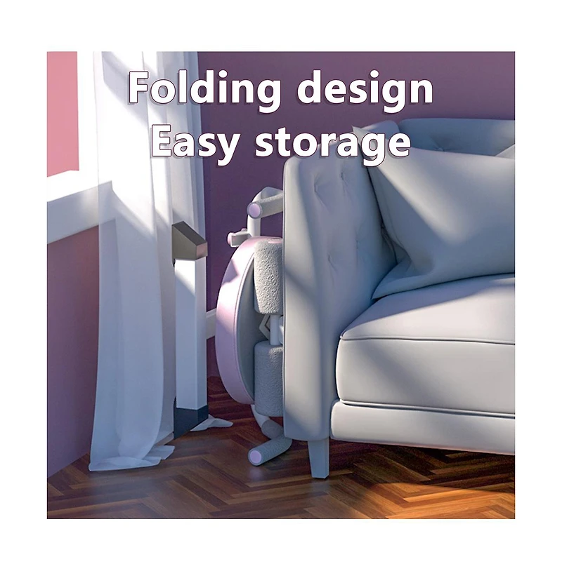 Artudatech Foldable Ab Machine with Twisting & Crunching, Core Trainer with Adjustable Height and Back Support