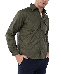 Members Only Men's Quilted Shirt Jacket