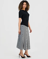 I.n.c. International Concepts Petite Striped Midi Skirt, Macy's Exclusive