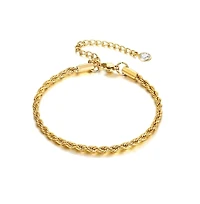 Hollywood Sensation Elegant Gold Rope Bracelet