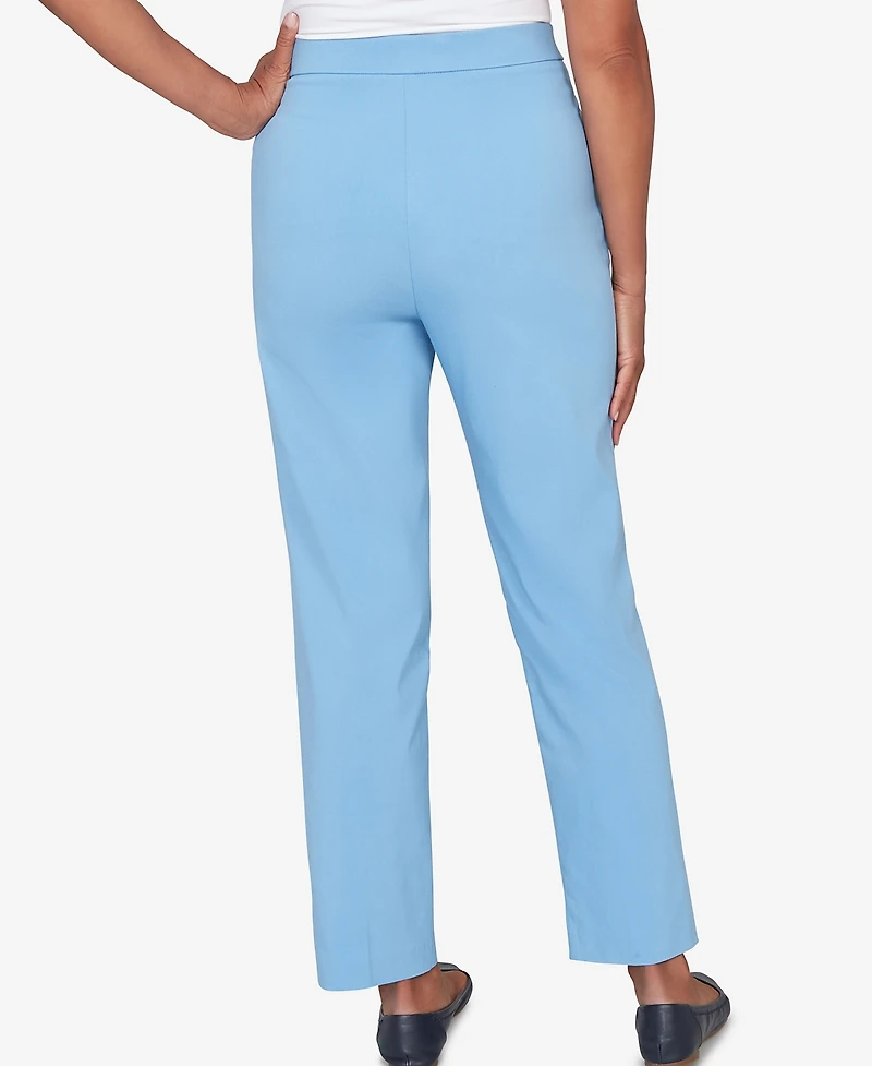 Alfred Dunner Petite St. Augustine Tailored Stretch Comfort Waistband Front Pocket Pants