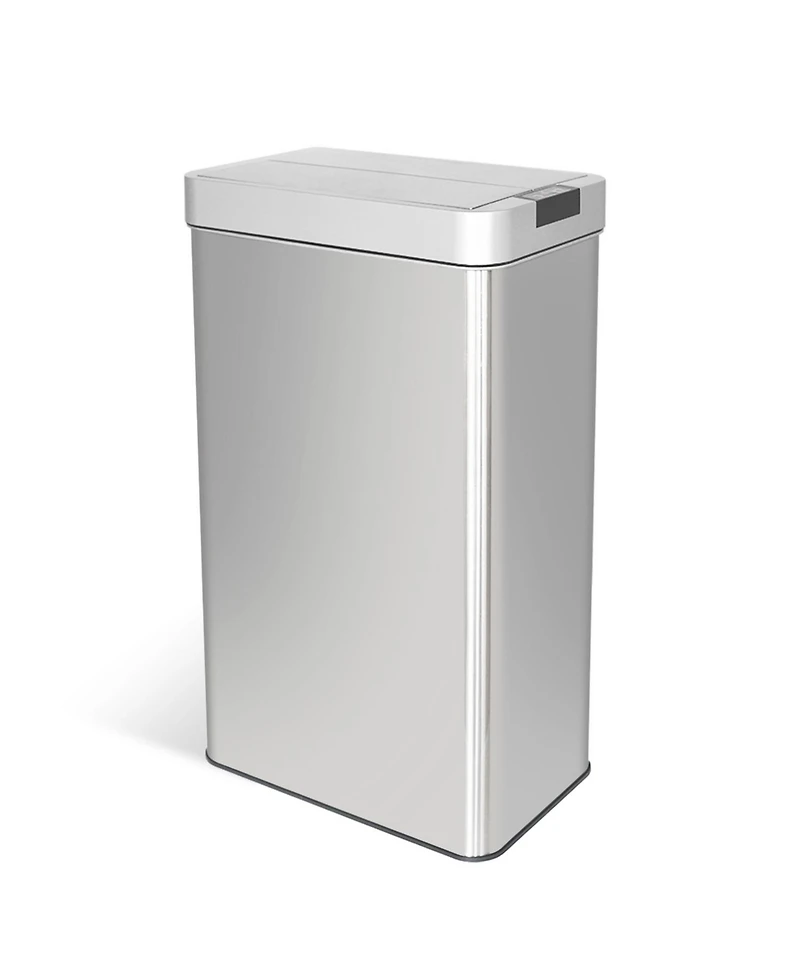 Mega Casa 16 Gallon Stainless Steel Slim Motion Sensor with Butterfly Lid Trash Can