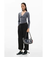 Desigual Women's Medium denim bag Mickey Mouse