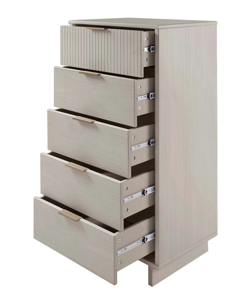 Manhattan Comfort Granville 24" Solid Wood 5-Drawer Chest