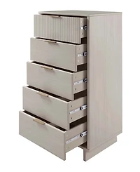 Manhattan Comfort Granville 24" Solid Wood 5-Drawer Chest
