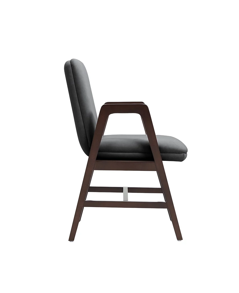Manhattan Comfort Stella Velvet Upholstered 23" Beech Wood Dining Armchair