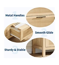 gaomon 7 Drawer Dresser with Textured Fronts, Wide Storage Chest for Bedroom, Living Room, Entryway, Tv Stand, Wood