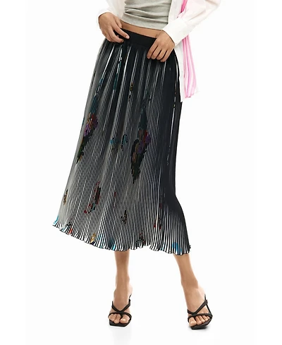Desigual Women's Arty texture midi skirt