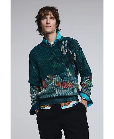 Desigual Men's Still life texture sweater