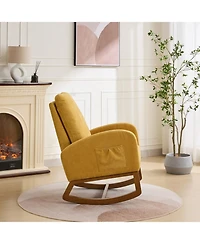 Streamdale Furniture Rocking Glider Chair with High Back & Pocket