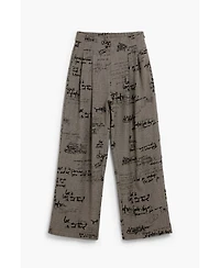 Desigual Women's Plaid lettering trousers