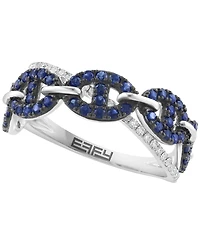 Effy Collection Sapphire (5/8 ct. t.w.) And Diamond (1/8 ct. t.w.) Ring in 14k White Gold