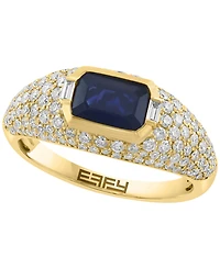Effy Collection Sapphire (1-1/20 ct. t.w.) And Diamond (3/4 ct. t.w.) Ring in 14k Yellow Gold