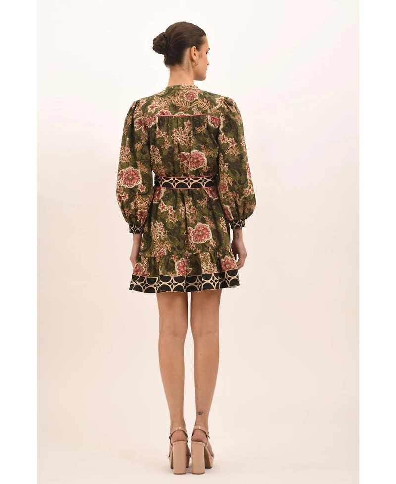 Celina Moon Women's Rosette Mini Dress