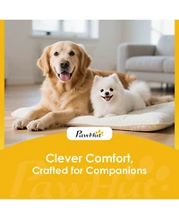 PawHut Velvet Large Dog Couch with Foam Cushioning for M L Dogs, Dark