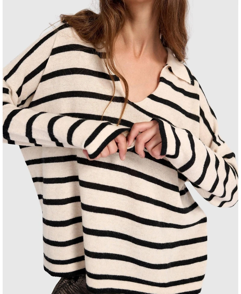 Alembika Women's Surfside Collared Sweater