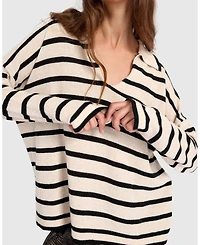 Alembika Women's Surfside Collared Sweater