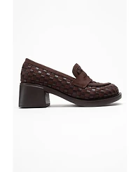 Prologue Shoes Marlon Woven Block Heel Loafer