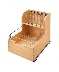Rev-a-Shelf Food Storage Container Organizer w/ Soft-close, Natural, 4FSCO-18SC-1