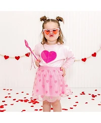 Sweet Wink Baby Girls Heart Sequin Patch Sweatshirt