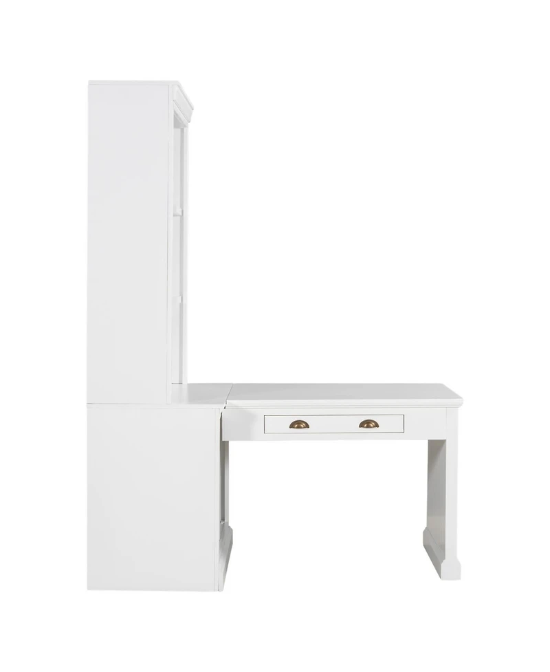 Streamdale Furniture Bookshelf with Desk & Lighting