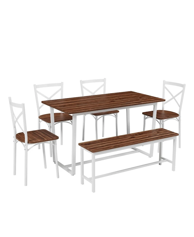 Streamdale Furniture 6-Piece Dining Set- Kitchen Table for Small Spaces