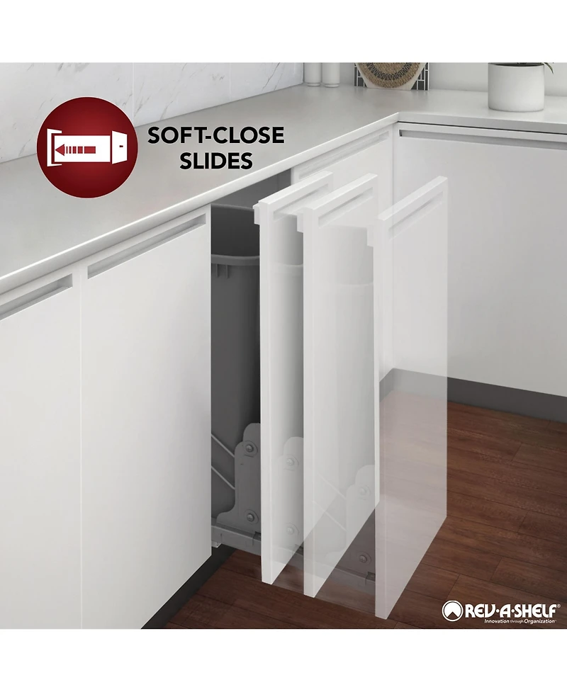 Rev-a-Shelf 14.71" Pullout Kitchen Cabinet Drawer w/ Soft-close, 4WDB-15SC-1