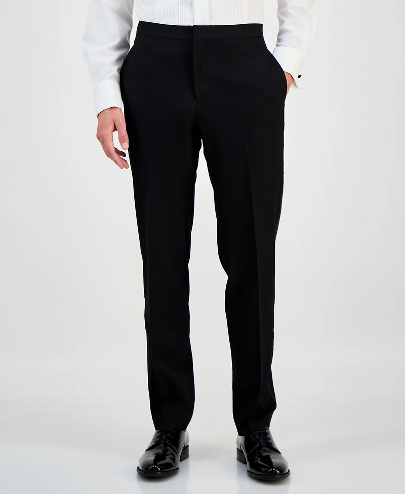 Alfani Men's Slim-Fit Stretch Black Tuxedo Pants, Created for Macy's