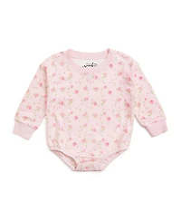 Sweet Wink Baby Girls Pink Rose Long Sleeve Romper
