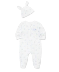 Little Me Baby Boys' My 1st Easter Bunny Printed Footie and Hat