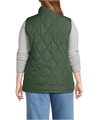 Lands' End Plus FeatherFree Onion Quilted Insulated Vest
