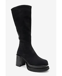 Prologue Shoes Carm Nubuck Platform Mid Calf Boot (Women)