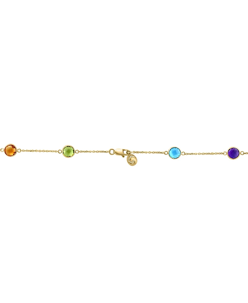 Effy Collection Multi-Gemstone (13.86 ct. t.w.) Necklace in 14k Yellow Gold