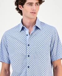 Club Room Men's Regular-Fit Medallion-Print Shirt, Created for Macy's